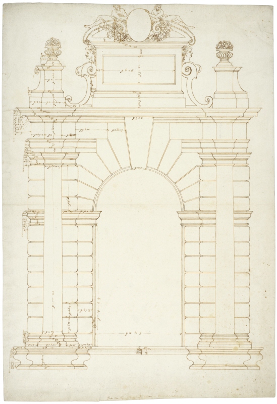 Rusticerad portomfattning, "Porte dela Vigne de Cardinal Grimani à Rome de Michelange"