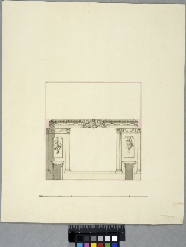 Project for Proscenium with the Monogram of Gustav III above the Stage Opening