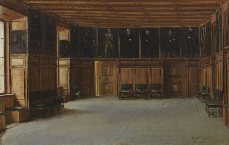 Gripsholm Castle, Interior of the Throne Room, 1879
