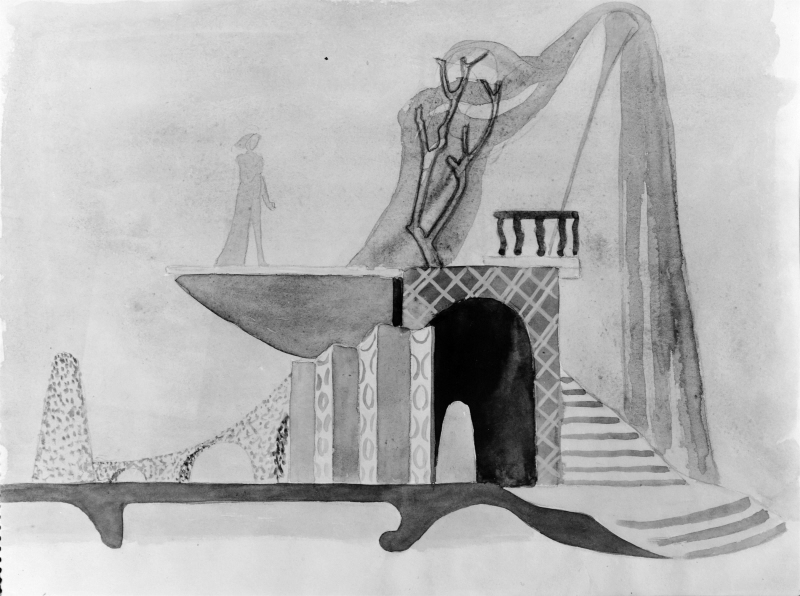 Skissbok med skisser till Shakespeares "Trettondagsafton", Dramaten 1946