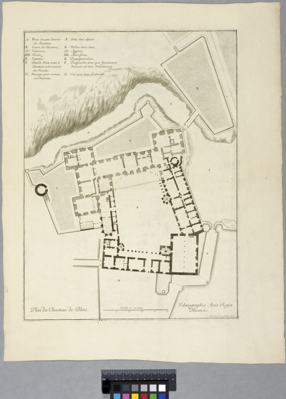 Slottet Blois. Plan. "Plan de Chasteau de Blois"