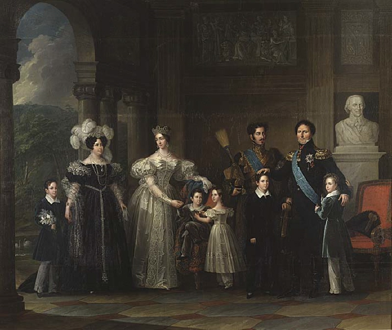 Den Bernadotteska familjetavlan, omkr. 1837