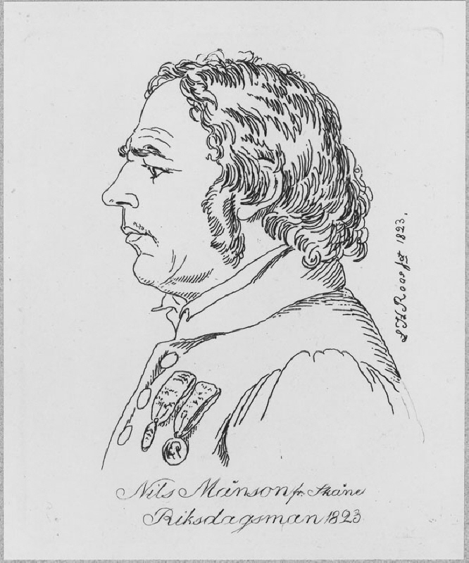 Nils Månsson (1776-1837), member of parliament, freeholder, married with Ingar Olsdotter