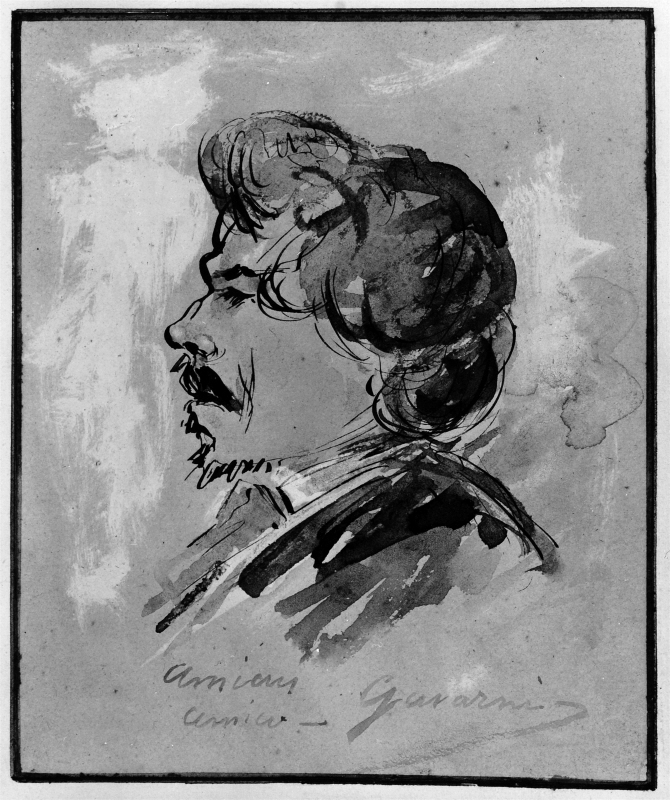 Porträtt av Delacroix