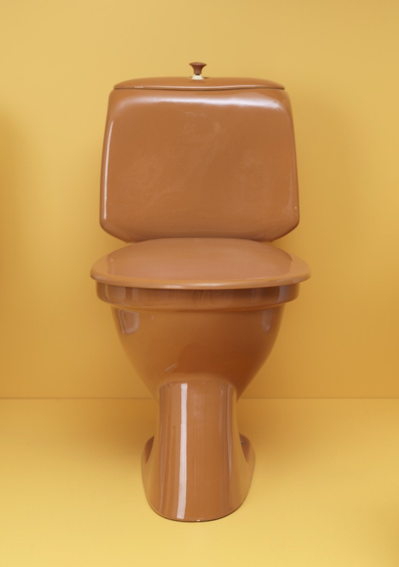 Toalettstol, modell 315T, brun