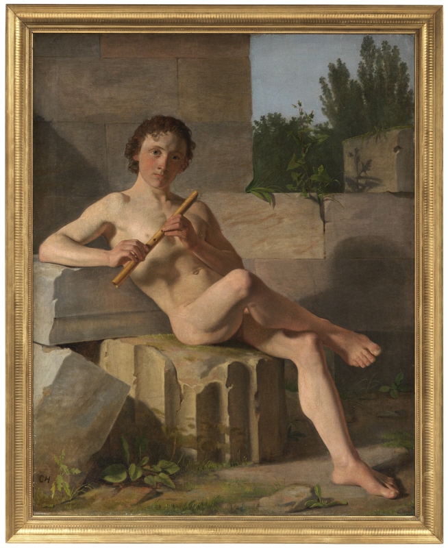 Male Model Playing Flute