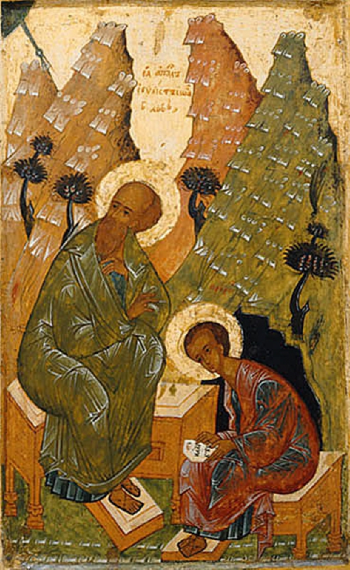 Johannes Evangelisten och hans lärjunge Prochor