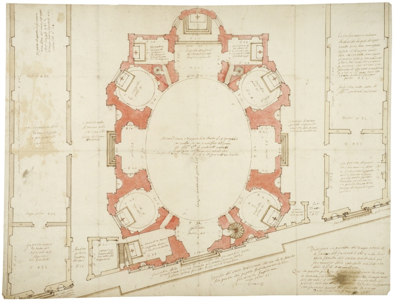 Rome: project plan for the Church of San Giacomo degli Incurabili, 1590