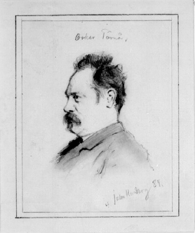 Porträtt av målaren Oscar Törnå (1842-1894)
