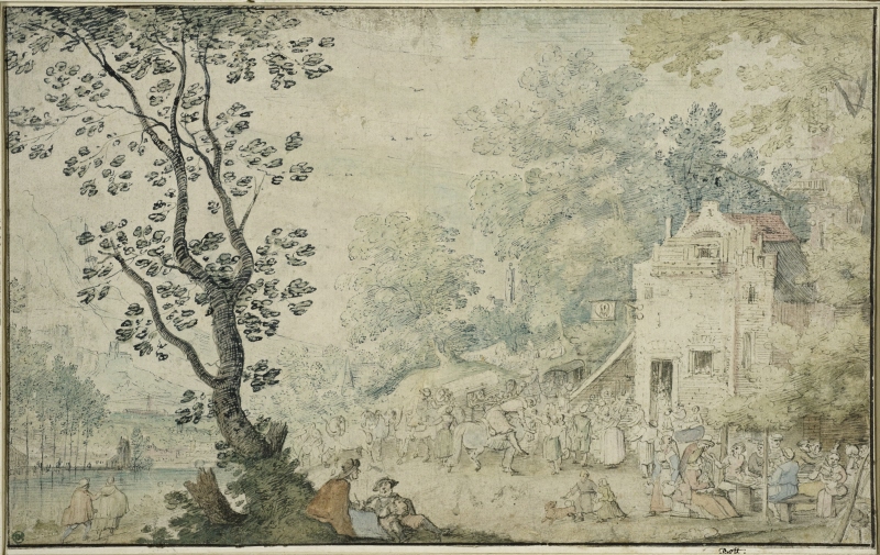 Landscape with a tavern