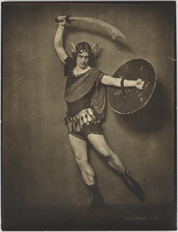 Mikhail Mikhailovich Fokin (Michel Fokine) (1880-1942), Russian choreographer, dancer, active a.o. in Sweden, married to dancer Vera Petrovna Antonova; portrayed acting the part of Perseus