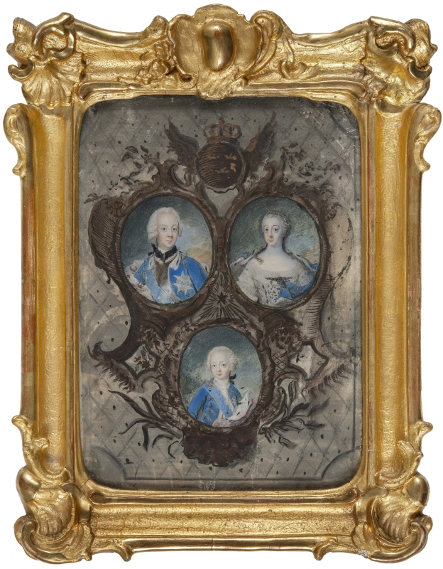 Porträtt av Adolf Fredrik, Lovisa Ulrika och Gustav III
