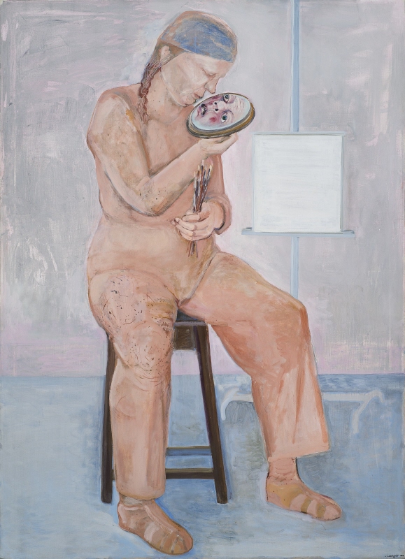 Lena Cronqvist, The White Canvas, Self- Portrait, 1982
