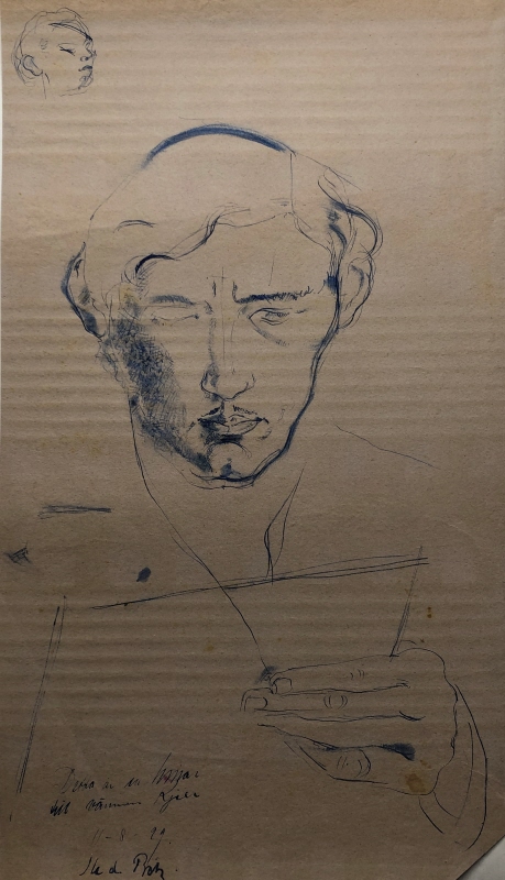 Kjell Löwenadler (1905-1993), konstnär, läsande