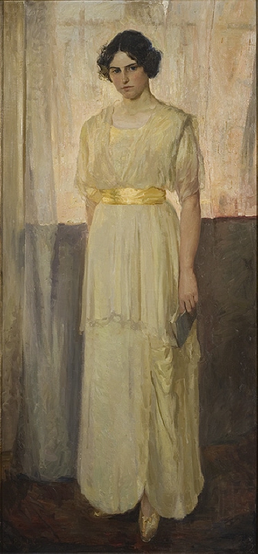Porträtt av konstnärinnan Astrid Setterwall Ångström (1895-1982)