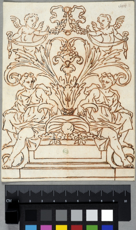 Decorative Panel with Seated Female Figures