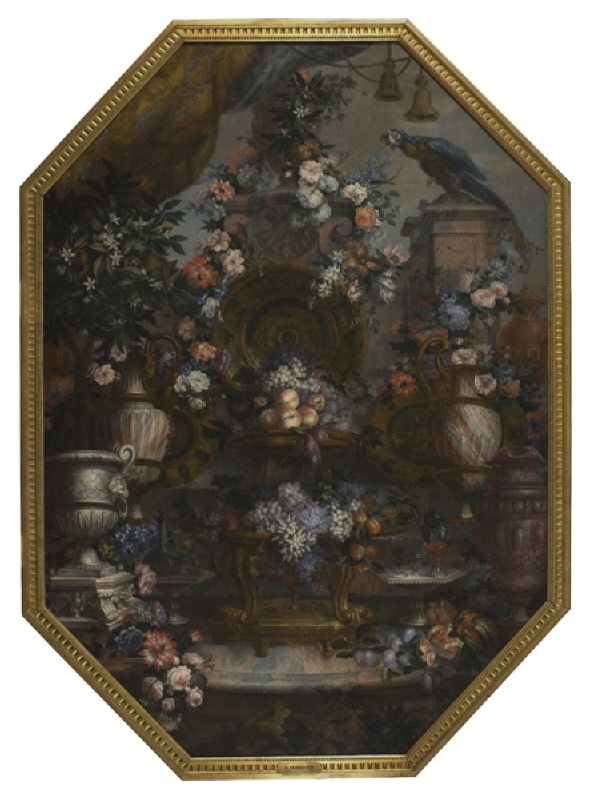 Large Flowerpiece with Precious Urns