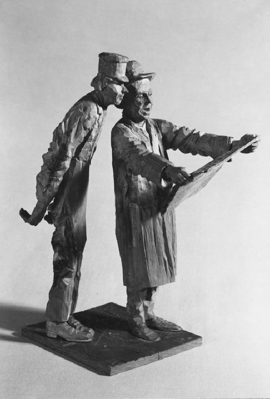 Axel Petersson (Döderhultarn) (1868-1925), konstnär, skulptör Och Hultgren, vagnmakare
