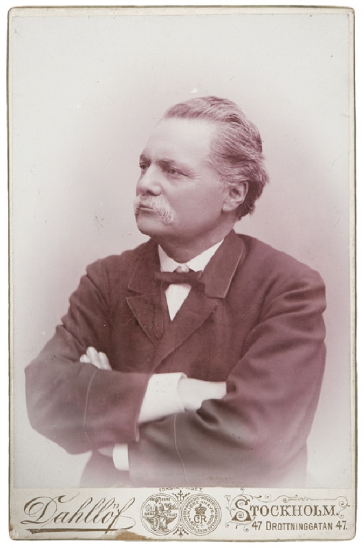 Artur Hazelius (1833-1901), fil.dr., filolog, museiman, grundare av Nordiska museet och Skansen, g.m. Sofia Elisabet Grafström