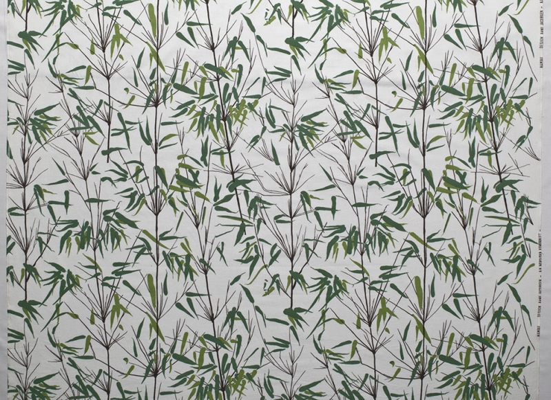 Printed fabric "Bambu grön"