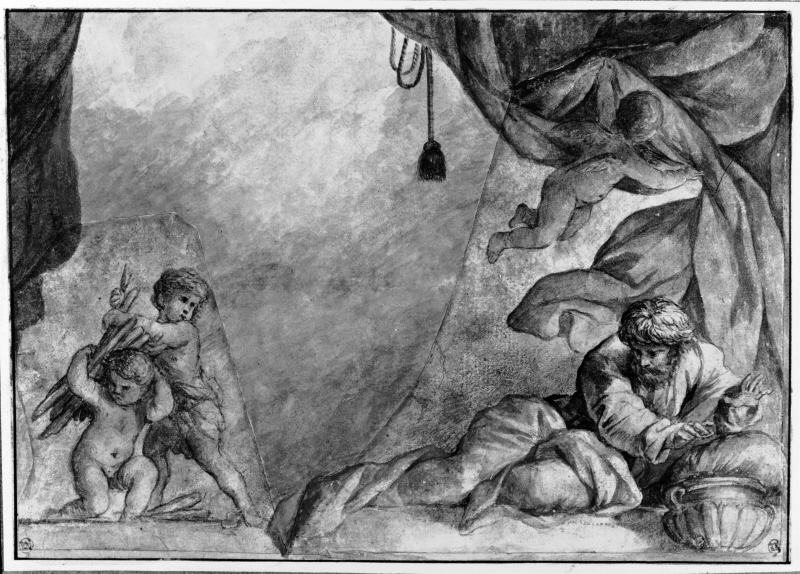 Winter. Preparatory study for ceiling in the Louvre, 1656