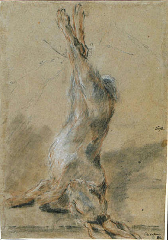 Dead Hare Hanging by the Hind Legs