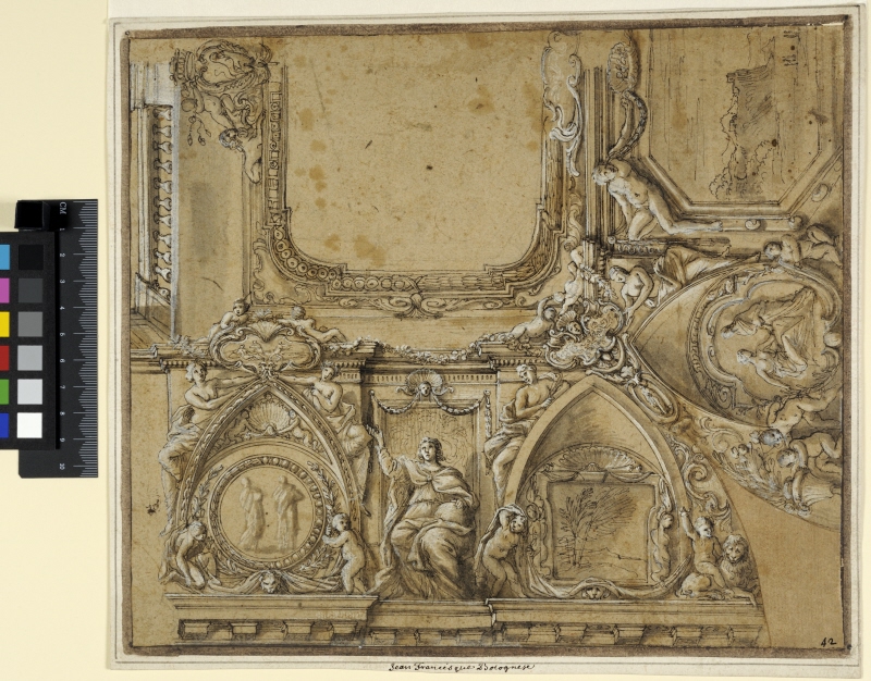 Förslag till takdekoration, troligen för Peretti-galleriet i Palazzo Peretti-Almagià, Rom