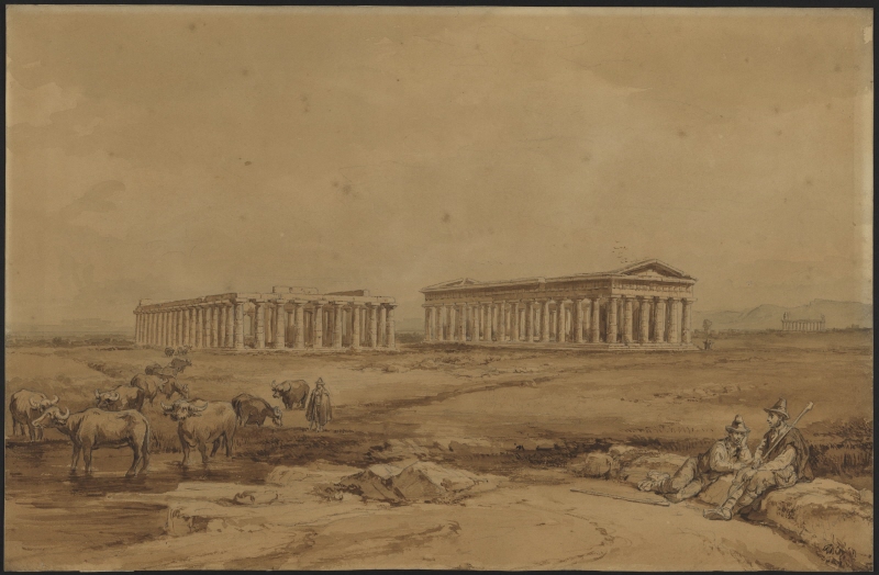 Shepherds Resting by the Temples of Paestum