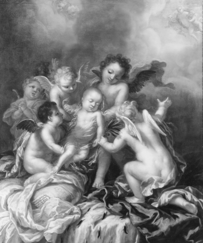 Karl Gustav, 1686-1687,  prins av Sverige allegori över hans död