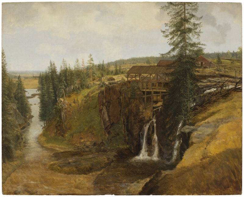Landscape from Vermland with Sawmill and Stream