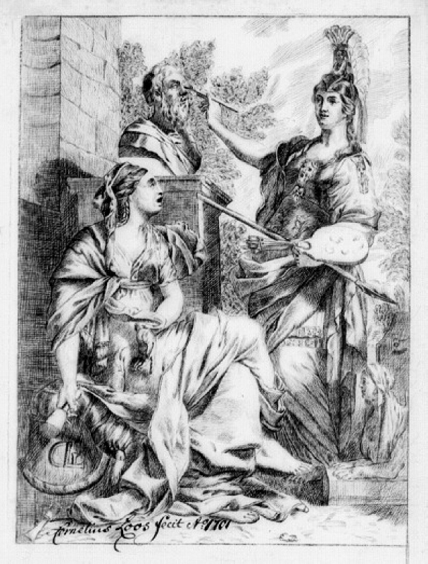 Allegorisk scen med Minerva