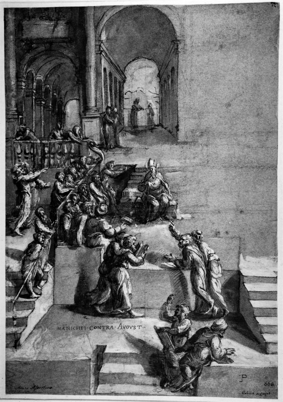 St. Augustin disputing Manicheus