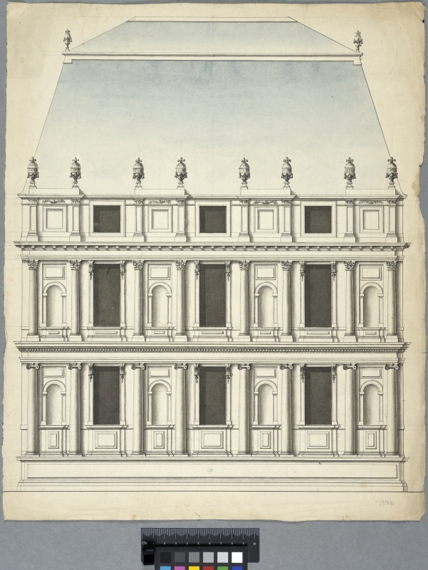 Elevation of a Pavilion belonging to a Palace, Possibly the Tuileries, Paris