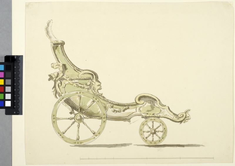 Shell-shaped Carriage Intended for Park and Garden Use. Probably designed for Lovisa Ulrika at Drottningholm