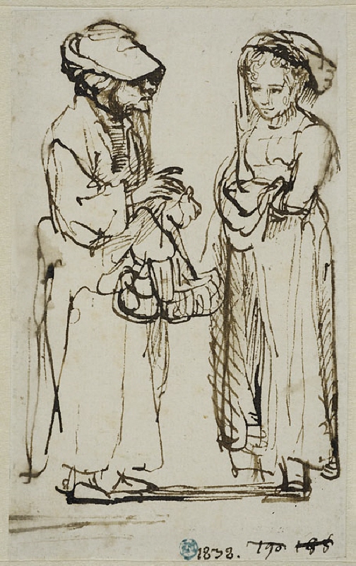 An Old and a Young Woman in Conversation