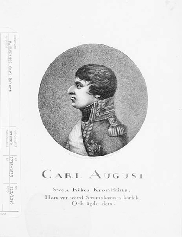 Carl August, Svea rikes Kronprins