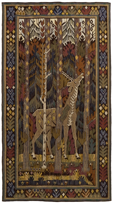 Woven tapestry “Unicorn in the forest”