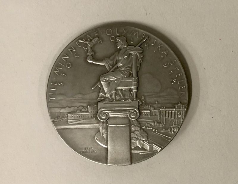 Medalj, till minne av de Olympiska spelen, Stockholm 1912