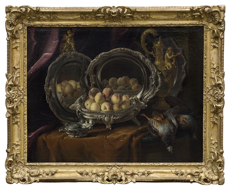 Silver Tureen with Peaches