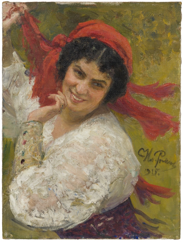 Adelaide Andrejewa von Skilondz (1882–1969) m. Vladislav Skilondz, Opera Singer and Singing Teacher, Character Portrait from Léo Delibes’s “Lakmé”, 1915